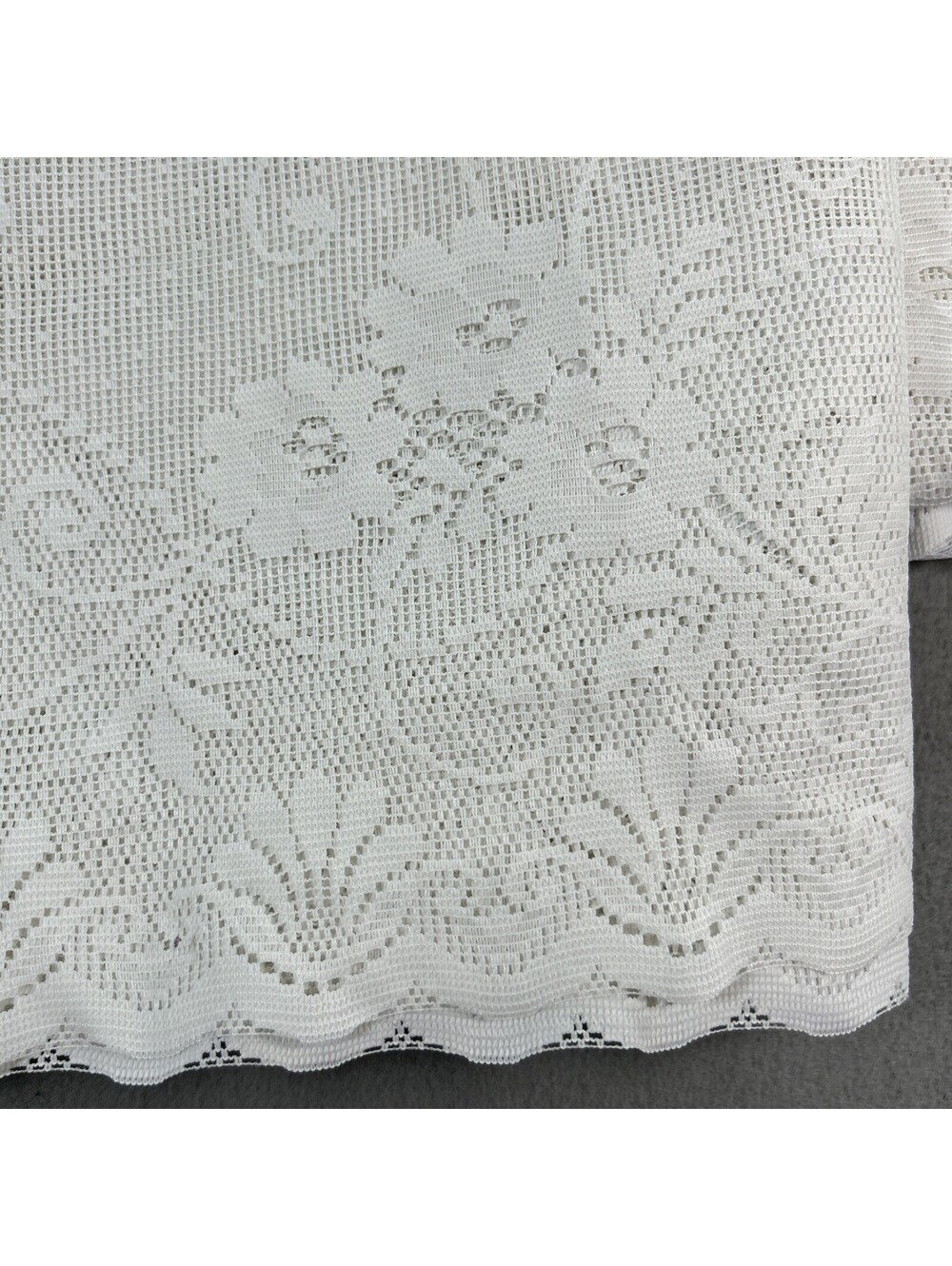 Vintage JC Penny Set of 2 White Lace Panels Curtain 55"X81" Each Cottage Country